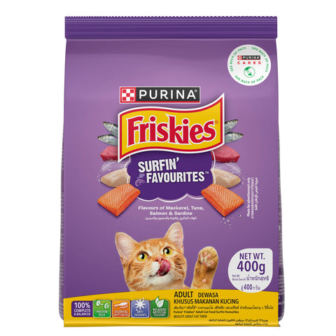 GETIT.QA- Qatar’s Best Online Shopping Website offers PURINA FRISKIES SURFIN FAVOURITES DRY CAT FOOD 400 G
 at the lowest price in Qatar. Free Shipping & COD Available!