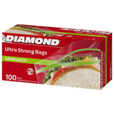 GETIT.QA- Qatar’s Best Online Shopping Website offers DIAMOND ULTRA STONG ZIPPER SANDWICH BAGS OXO-BIODEGRADABLE SIZE 16.5 X 14.9 CM 100 PCS at the lowest price in Qatar. Free Shipping & COD Available!