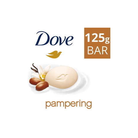 GETIT.QA- Qatar’s Best Online Shopping Website offers DOVE PAMPERING BAR SOAP WITH SHEA BUTTER & VANILLA SCENT 125 G at the lowest price in Qatar. Free Shipping & COD Available!