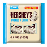 GETIT.QA- Qatar’s Best Online Shopping Website offers HERSHEY'S COOKIES 'N' CREME FLAVOUR WHITE CHOCOLATE VALUE PACK 4 X 40 G at the lowest price in Qatar. Free Shipping & COD Available!