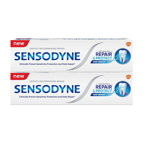 GETIT.QA- Qatar’s Best Online Shopping Website offers SENSODYNE ADVANCED REPAIR AND PROTECT TOOTHPASTE VALUE PACK 2 X 75 ML at the lowest price in Qatar. Free Shipping & COD Available!