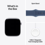 GETIT.QA- Qatar’s Best Online Shopping Website offers PRE-ORDER APPLE WATCH SERIES 10 GPS + CELLULAR, 46 MM SILVER ALUMINIUM CASE WITH DENIM SPORT BAND - M/L, MWY13QA/A at the lowest price in Qatar. Free Shipping & COD Available!