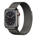 GETIT.QA- Qatar’s Best Online Shopping Website offers APPLE WATCH SERIES 8 GPS + CELLULAR, 41 MM, GRAPHITE STAINLESS STEEL CASE WITH GRAPHITE MILANESE LOOP at the lowest price in Qatar. Free Shipping & COD Available!