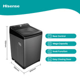 GETIT.QA- Qatar’s Best Online Shopping Website offers HISENSE TOP LOAD FULLY AUTOMAIC WASHING MACHINE, 17 KG, 700 RPM, TITANIUM GREY, WT3T1723UT at the lowest price in Qatar. Free Shipping & COD Available!