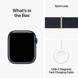 GETIT.QA- Qatar’s Best Online Shopping Website offers APPLE WATCH SERIES 9 GPS + CELLULAR, MIDNIGHT ALUMINIUM CASE WITH MIDNIGHT SPORT LOOP, 45 MM, MRMF3 at the lowest price in Qatar. Free Shipping & COD Available!