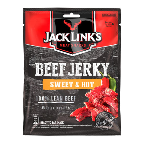 GETIT.QA- Qatar’s Best Online Shopping Website offers JACK BEEF JERKY SWEET&HOT 25GM at the lowest price in Qatar. Free Shipping & COD Available!