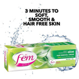 GETIT.QA- Qatar’s Best Online Shopping Website offers FEM USA HAIR REMOVAL CREAM WITH ALOE VERA FOR DEEP MOISTURIZING 120 G at the lowest price in Qatar. Free Shipping & COD Available!