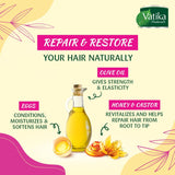 GETIT.QA- Qatar’s Best Online Shopping Website offers VATIKA REPAIR & RESTORE HAIR MAYONNAISE WITH HONEY CASTOR & MARROW FOR DAMAGED & CHEMICALLY TREATED HAIR 500 ML at the lowest price in Qatar. Free Shipping & COD Available!