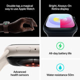 GETIT.QA- Qatar’s Best Online Shopping Website offers APPLE WATCH SERIES 9 GPS, STARLIGHT ALUMINIUM CASE WITH STARLIGHT SPORT BAND, 41 MM, S/M, MR8T3QA/A at the lowest price in Qatar. Free Shipping & COD Available!