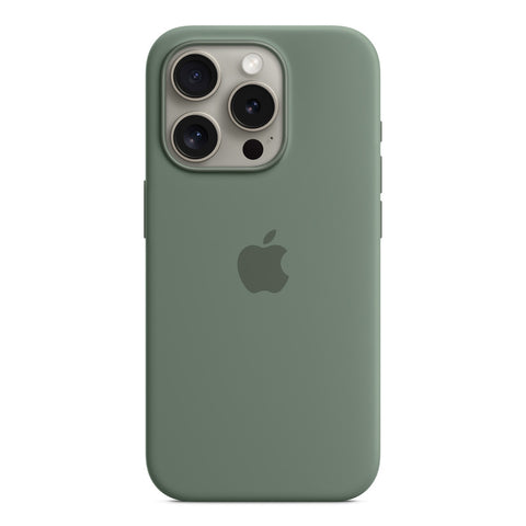 GETIT.QA- Qatar’s Best Online Shopping Website offers APPLE IPHONE 15 PRO SILICONE CASE WITH MAGSAFE, CYPRESS, MT1J3ZM/A at the lowest price in Qatar. Free Shipping & COD Available!