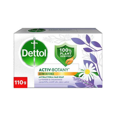 GETIT.QA- Qatar’s Best Online Shopping Website offers DETTOL ACTIV-BOTANY ANTIBACTERIAL BAR SOAP-- LAVENDER & CHAMOMILE FRAGRANCE-- 100% PLANT-DERIVED INGREDIENTS 110 G at the lowest price in Qatar. Free Shipping & COD Available!