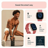 GETIT.QA- Qatar’s Best Online Shopping Website offers FITBIT VERSA 4 PINK SAND COPPER SQUARE ROSE GOLD FB523RGRW at the lowest price in Qatar. Free Shipping & COD Available!