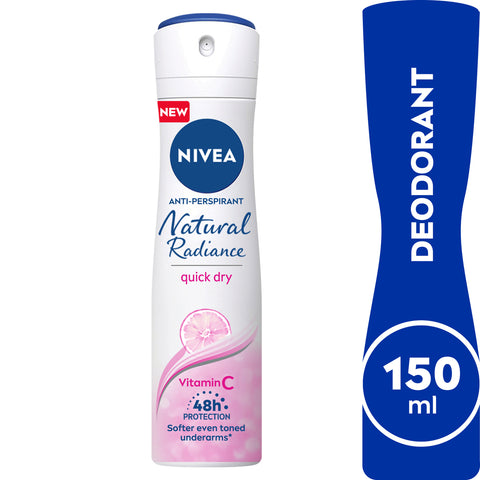 GETIT.QA- Qatar’s Best Online Shopping Website offers NIVEA ANTIPERSPIRANT SPRAY FOR WOMEN NATURAL RADIANCE 150 ML at the lowest price in Qatar. Free Shipping & COD Available!