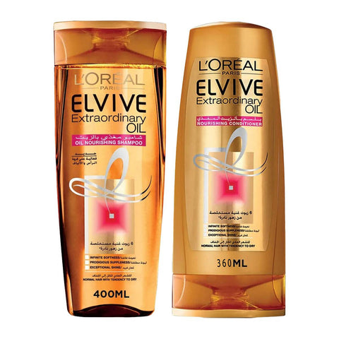 GETIT.QA- Qatar’s Best Online Shopping Website offers L'OREAL PARIS ELVIVE EXTRAORDINARY OIL SHAMPOO 400 ML + CONDITIONER 360 ML at the lowest price in Qatar. Free Shipping & COD Available!