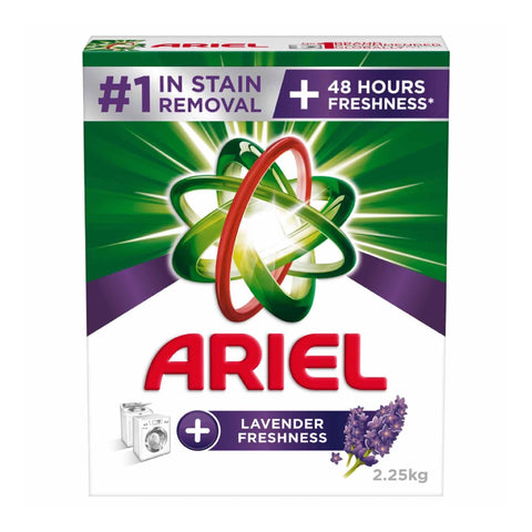 GETIT.QA- Qatar’s Best Online Shopping Website offers ARIEL LAVENDER FRESHNESS WASHING POWDER VALUE PACK 2.25 KG
 at the lowest price in Qatar. Free Shipping & COD Available!