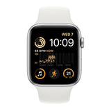 GETIT.QA- Qatar’s Best Online Shopping Website offers APPLE WATCH SE (2ND GENERATION) GPS + CELLULAR, 44 MM, SILVER ALUMINIUM CASE WITH WHITE SPORT BAND, REGULAR at the lowest price in Qatar. Free Shipping & COD Available!