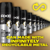 GETIT.QA- Qatar’s Best Online Shopping Website offers AXE MEN ANTIPERSPIRANT DEODORANT SPRAY GOLD-- 72 HOURS ANTI-SWEAT-- 150 ML at the lowest price in Qatar. Free Shipping & COD Available!