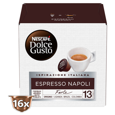 GETIT.QA- Qatar’s Best Online Shopping Website offers NESCAFE DOLCE GUSTO ESPRESSO NAPOLI CAPSULES 16 PCS at the lowest price in Qatar. Free Shipping & COD Available!