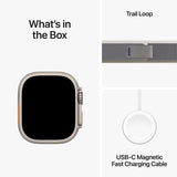 GETIT.QA- Qatar’s Best Online Shopping Website offers APPLE WATCH ULTRA 2 GPS + CELLULAR, TITANIUM CASE WITH GREEN/GREY TRAIL LOOP, 49 MM, M/L, MRF43 at the lowest price in Qatar. Free Shipping & COD Available!