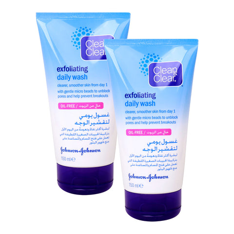 GETIT.QA- Qatar’s Best Online Shopping Website offers CLEAN & CLEAR EXFOLIATING DAILY WASH 150 ML 1+1 at the lowest price in Qatar. Free Shipping & COD Available!