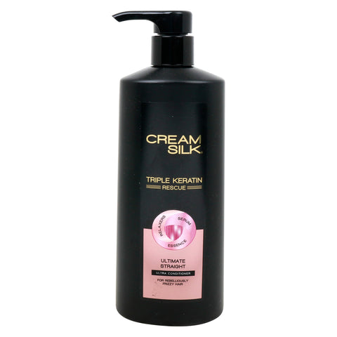 GETIT.QA- Qatar’s Best Online Shopping Website offers CREAM SILK TRIPLE KERATIN ULTIMATE STRAIGHT ULTRA CONDITIONER 600 ML at the lowest price in Qatar. Free Shipping & COD Available!