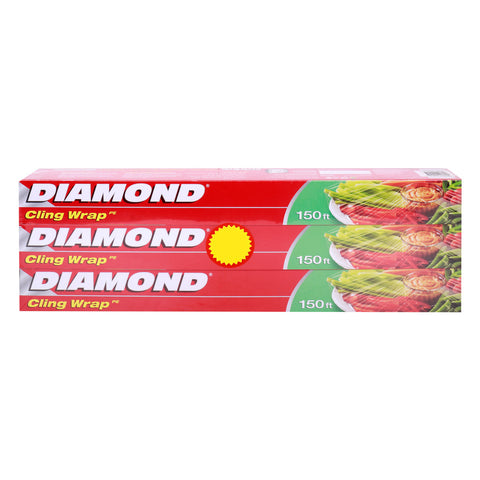 GETIT.QA- Qatar’s Best Online Shopping Website offers DIAMOND CLING WRAP-- 150FT-- 3 PCS at the lowest price in Qatar. Free Shipping & COD Available!