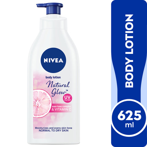 GETIT.QA- Qatar’s Best Online Shopping Website offers NIVEA BODY LOTION NATURAL GLOW ALL SKIN TYPES 625 ML at the lowest price in Qatar. Free Shipping & COD Available!