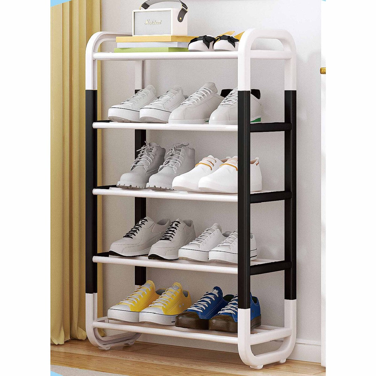 Maple Leaf 5Layer Shoe Rack, Plastic Shoe Organizer KT2734-5