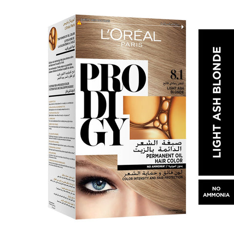 GETIT.QA- Qatar’s Best Online Shopping Website offers L'OREAL PARIS PRODIGY HAIR COLOR 8.1 DIAMOND LIGHT ASH BLONDE 1 PKT at the lowest price in Qatar. Free Shipping & COD Available!