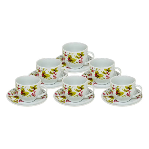 GETIT.QA- Qatar’s Best Online Shopping Website offers HOME CERAMIC CUP & SAUCER SET 12 PCS 180CC GUNG10/23 at the lowest price in Qatar. Free Shipping & COD Available!