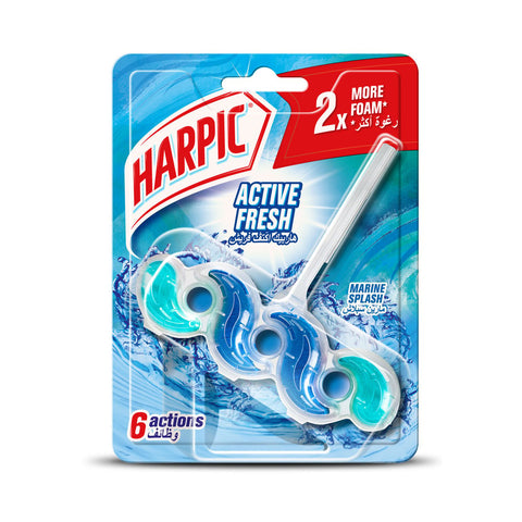 GETIT.QA- Qatar’s Best Online Shopping Website offers HARPIC ACTIVE FRESH WATER TOILET CLEANER RIM BLOCK MARINE SPLASH 35 G
 at the lowest price in Qatar. Free Shipping & COD Available!