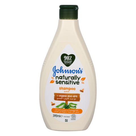 GETIT.QA- Qatar’s Best Online Shopping Website offers JOHNSON'S NATURALLY SENSITIVE ORGANIC ALOE VERA BABY SHAMPOO 395 ML at the lowest price in Qatar. Free Shipping & COD Available!