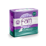 GETIT.QA- Qatar’s Best Online Shopping Website offers FAM NATURAL COTTON FEEL EXTRA THIN WITH WINGS NORMAL SANITARY PADS 10PCS at the lowest price in Qatar. Free Shipping & COD Available!