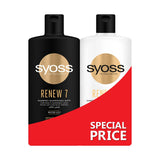 GETIT.QA- Qatar’s Best Online Shopping Website offers SYOSS RENEW 7 SHAMPOO 500 ML + CONDITIONER 500 ML at the lowest price in Qatar. Free Shipping & COD Available!