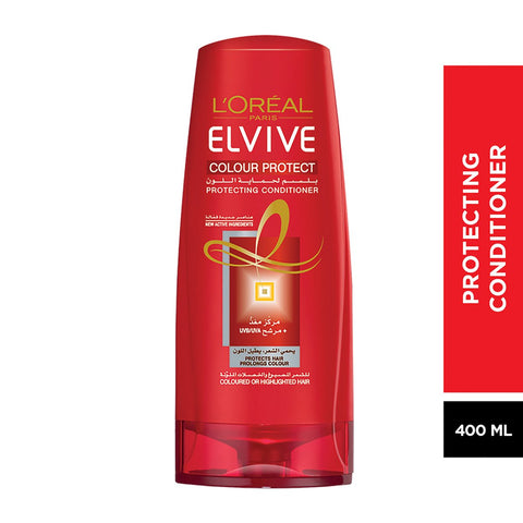 GETIT.QA- Qatar’s Best Online Shopping Website offers L'OREAL PROTECT ELVIVE COLOUR PROTECT CONDITIONER 400 ML at the lowest price in Qatar. Free Shipping & COD Available!