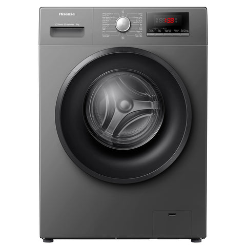 GETIT.QA- Qatar’s Best Online Shopping Website offers HISENSE FRONT LOAD WASHER, 9 KG, 1400 RPM, TITANIUM GREY, WFPV9014EVMT at the lowest price in Qatar. Free Shipping & COD Available!