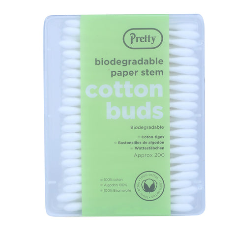 GETIT.QA- Qatar’s Best Online Shopping Website offers PRETTY BIODEGRADABLE PAPER STEM COTTON BUDS APPROX 200 PCS at the lowest price in Qatar. Free Shipping & COD Available!