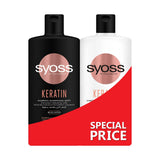 GETIT.QA- Qatar’s Best Online Shopping Website offers SYOSS KERATIN SHAMPOO 500 ML + CONDITIONER 500 ML at the lowest price in Qatar. Free Shipping & COD Available!