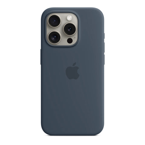 GETIT.QA- Qatar’s Best Online Shopping Website offers APPLE IPHONE 15 PRO SILICONE CASE WITH MAGSAFE, STORM BLUE, MT1D3ZM/A at the lowest price in Qatar. Free Shipping & COD Available!