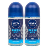 GETIT.QA- Qatar’s Best Online Shopping Website offers NIVEA MEN FRESH ACTIVE ROLL-ON DEODORANT 2 X 50 ML at the lowest price in Qatar. Free Shipping & COD Available!