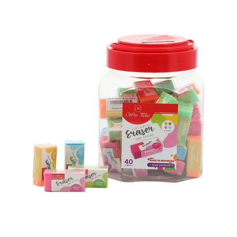 GETIT.QA- Qatar’s Best Online Shopping Website offers WIN PLUS ERASER JAR, 40PCS, 221240 at the lowest price in Qatar. Free Shipping & COD Available!