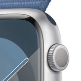 GETIT.QA- Qatar’s Best Online Shopping Website offers APPLE WATCH SERIES 9 GPS, SILVER ALUMINIUM CASE WITH WINTER BLUE SPORT LOOP, 41 MM, MR923QA/A at the lowest price in Qatar. Free Shipping & COD Available!