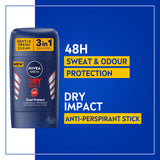 GETIT.QA- Qatar’s Best Online Shopping Website offers NIVEA MEN ANTIPERSPIRANT STICK DRY IMPACT 50 ML at the lowest price in Qatar. Free Shipping & COD Available!