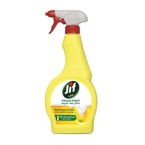 GETIT.QA- Qatar’s Best Online Shopping Website offers JIF MULTIPURPOSE FOAM LEMON CREAM SPRAY-- 500 ML at the lowest price in Qatar. Free Shipping & COD Available!