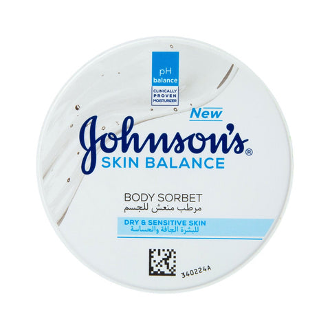 GETIT.QA- Qatar’s Best Online Shopping Website offers JOHNSON'S SKIN BALANCE BODY SORBET DRY & SENSITIVE SKIN 200 ML at the lowest price in Qatar. Free Shipping & COD Available!