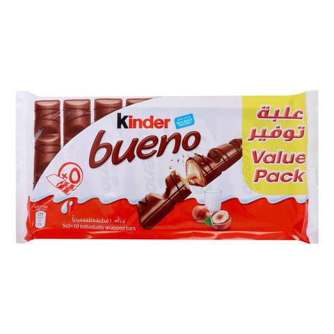 GETIT.QA- Qatar’s Best Online Shopping Website offers KINDER BUENO W/MILK&HZLNUT215G at the lowest price in Qatar. Free Shipping & COD Available!