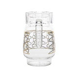 Crystal Drops Glass Water Jug, Golden Design, P13005-E3 - GETIT.QA