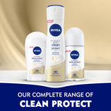 GETIT.QA- Qatar’s Best Online Shopping Website offers NIVEA ANTIPERSPIRANT SPRAY FOR WOMEN CLEAN PROTECT 150 ML at the lowest price in Qatar. Free Shipping & COD Available!