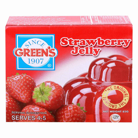 GETIT.QA- Qatar’s Best Online Shopping Website offers GREENS JELLY STRAWBERRY 85 G at the lowest price in Qatar. Free Shipping & COD Available!