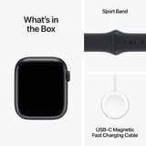 GETIT.QA- Qatar’s Best Online Shopping Website offers APPLE WATCH SERIES 9 GPS + CELLULAR, MIDNIGHT ALUMINIUM CASE WITH MIDNIGHT SPORT BAND, 45 MM, S/M, MRMC3 at the lowest price in Qatar. Free Shipping & COD Available!